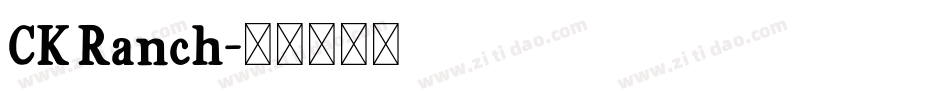 CK Ranch字体转换